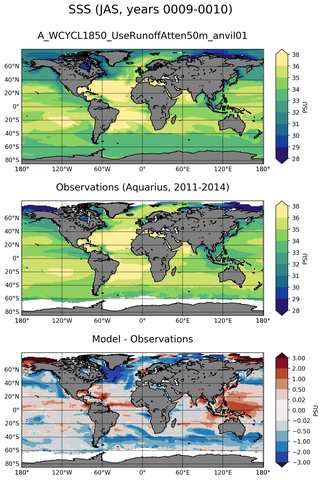 JAS Mean Sea Surface Salinity