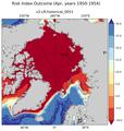 Apr Apr Climatology Map of Northern-Hemisphere Risk Index Outcome