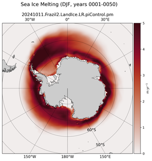 DJF DJF Climatology Map of Southern-Hemisphere Sea Ice Melting