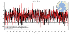 Transport through the Bering Strait Transect