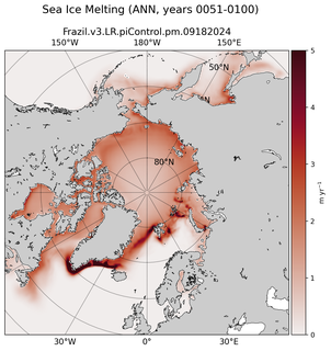ANN ANN Climatology Map of Northern-Hemisphere Sea Ice Melting