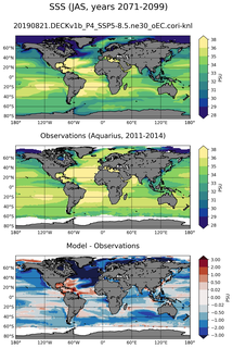 JAS Mean Sea Surface Salinity