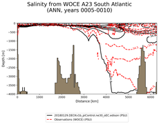 ANN Salinity from WOCE A23 South Atlantic ANN