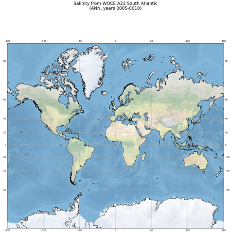 ANN Salinity from WOCE A23 South Atlantic ANN