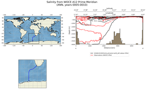 ANN Salinity from WOCE A12 Prime Meridian ANN