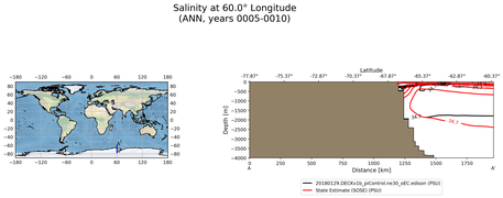 ANN Salinity at 60.0$\degree$ Longitude ANN