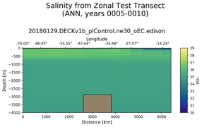 ANN Salinity from Zonal Test Transect