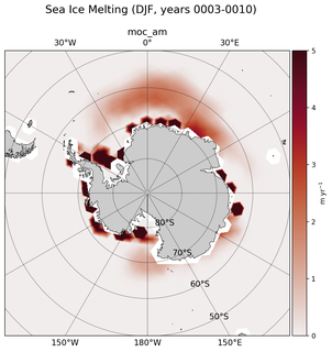 DJF DJF Climatology Map of Southern-Hemisphere Sea Ice Melting