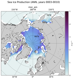 ANN ANN Climatology Map of Northern-Hemisphere Sea Ice Production