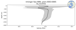Irminger Sea Salinity vs depth