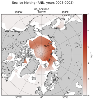 ANN ANN Climatology Map of Northern-Hemisphere Sea Ice Melting