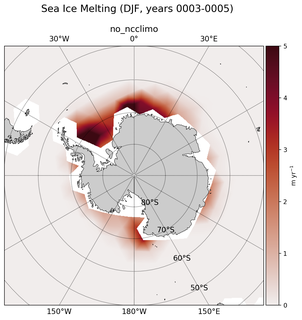 DJF DJF Climatology Map of Southern-Hemisphere Sea Ice Melting