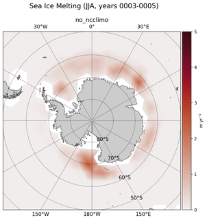 JJA JJA Climatology Map of Southern-Hemisphere Sea Ice Melting