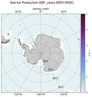 DJF DJF Climatology Map of Southern-Hemisphere Sea Ice Production