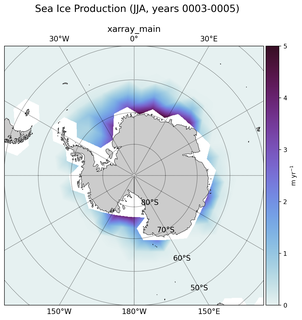 JJA JJA Climatology Map of Southern-Hemisphere Sea Ice Production