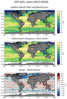 JAS Mean Sea Surface Salinity