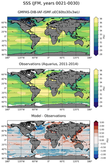 JFM Mean Sea Surface Salinity