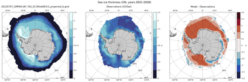 ON Climatology Map of Southern-Hemisphere Sea-Ice Thickness.